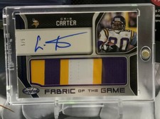 2018 Panini Certified-CHRIS CARTER-Fabric Of The Game-#5/5! 🔥MINT 5/5🔥