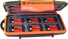Stealth Cam STCMCSC Memory Card Storage Case Hard Protective Shell Black/Red