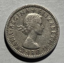 Great Britain 6 Sixpence 1954 - Thistle Leek Shamrock Rose