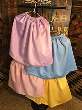 Set of 4 Pastel Princess Skirts for Dress Up or Halloween Child Size