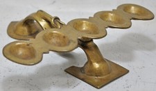Antique Brass Temple Puja Worship Aarti Lamp Original Old Hand Crafted Engraved