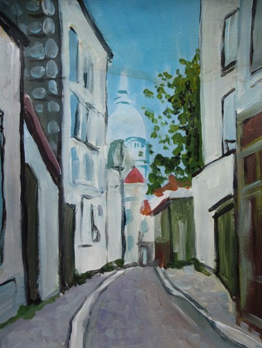 Rare unique French Impressionist painting, Paris, signed Maurice Utrillo - Picture 2 of 9