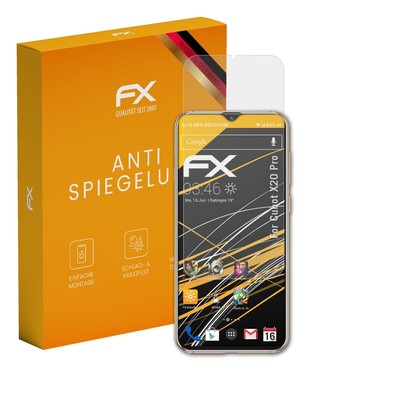 atFoliX 3x Displayfolie für Cubot X20 Pro Schutzfolie matt&stoßfest Folie
