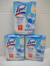 Lysol Click Gel Automatic Toilet Bowl Cleaner Ocean Fresh Scent 4 Count Lot of 3