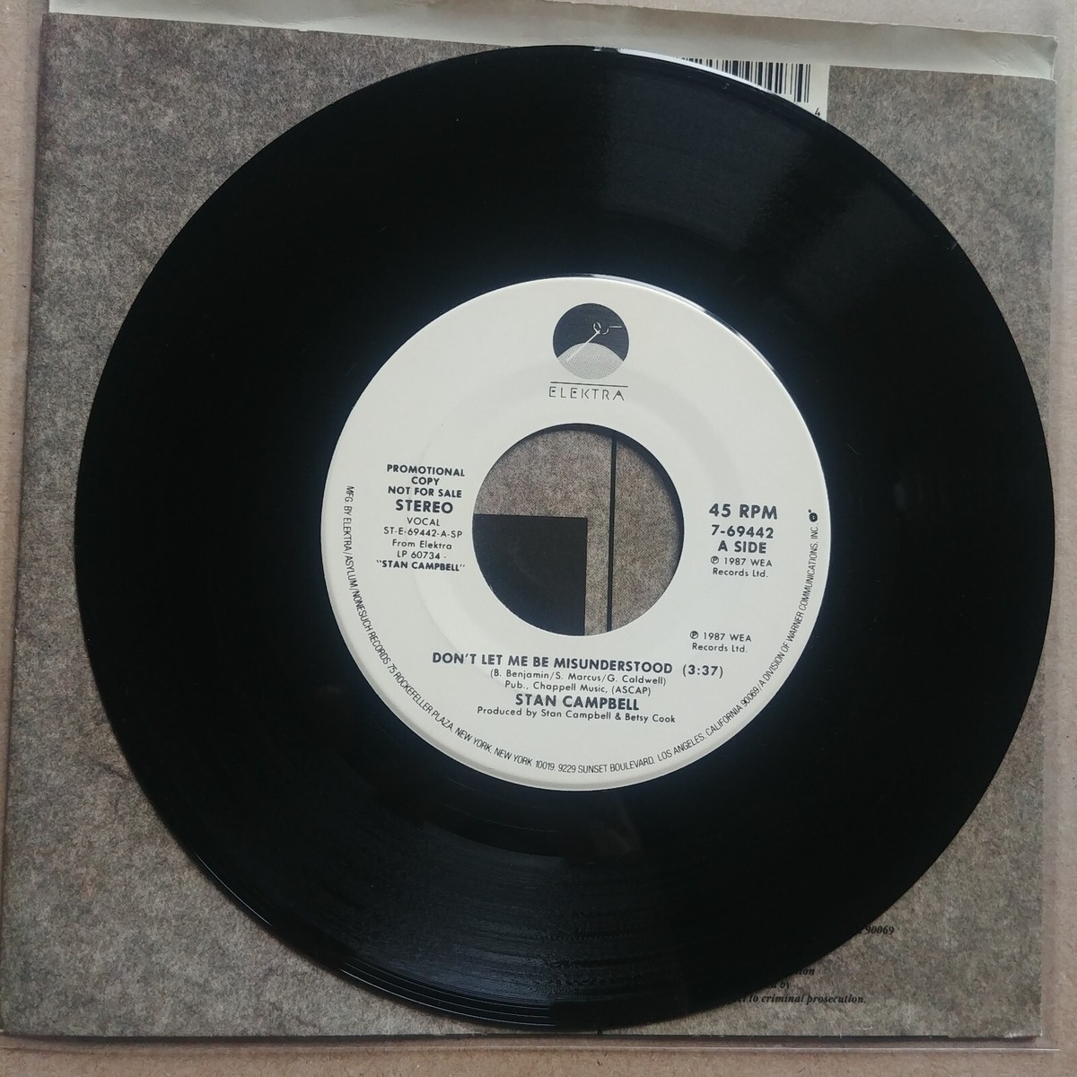 STAN CAMPBELL Don't Let Me Be Misunderstood DJ PROMO 45 7