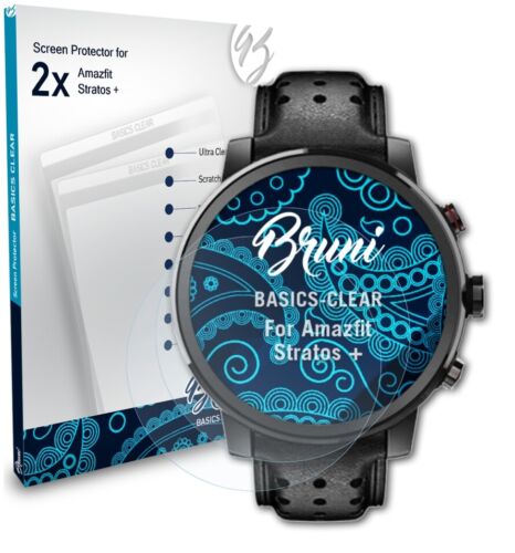 Bruni 2x Écran protecteur pour Amazfit Stratos + Protecteur d'écran - Zdjęcie 1 z 4