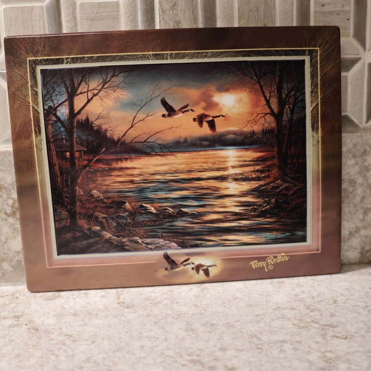 リリパットレーン79☆ Honeysuckle Plaque Terry Redlin Tranquil Retreats Plate Collector Hazy Afternoon