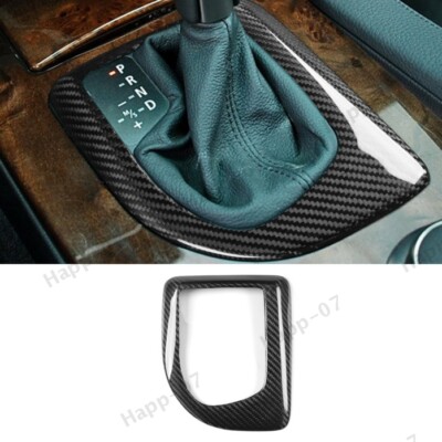 Carbon Fiber Control Gear Shift Panel Cover Fit For BMW 5 Series E60 2004-2007