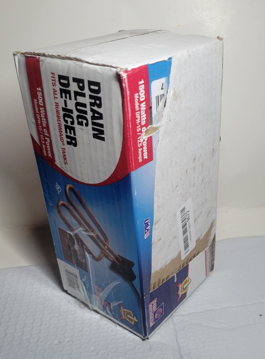 Farm Innovators Livestock Stock Tank Drain Plug DeIcer for Rubbermaid