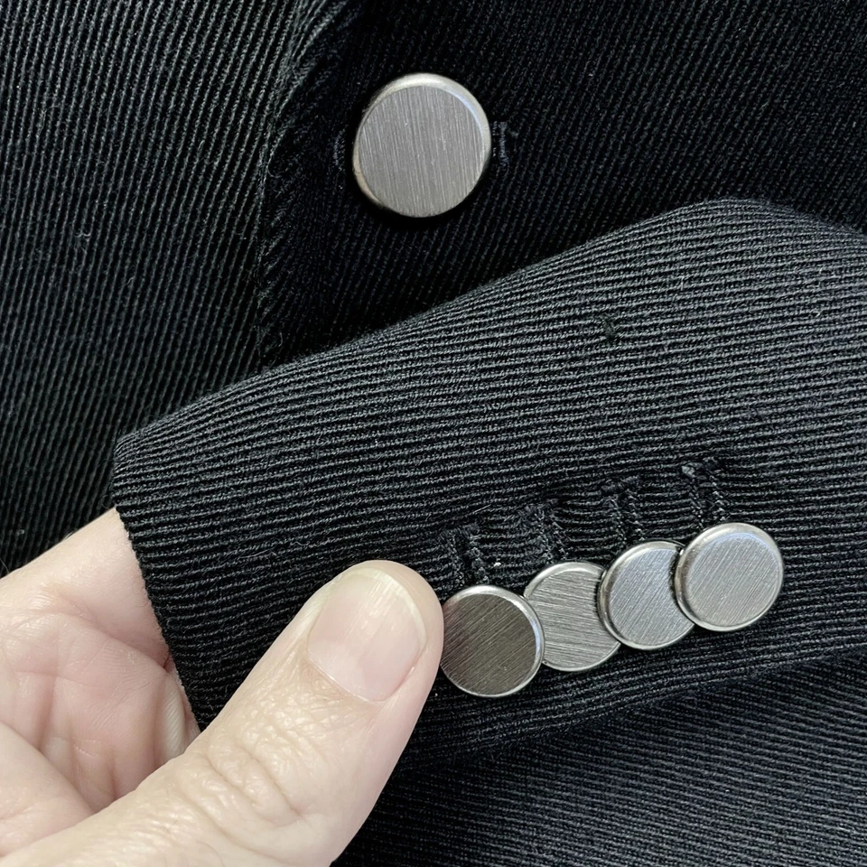 Banana Republic TAILORED FIT Navy Sport Coat SURGEON CUFF Jacket Wool Blazer 42 - Image 3 of 4