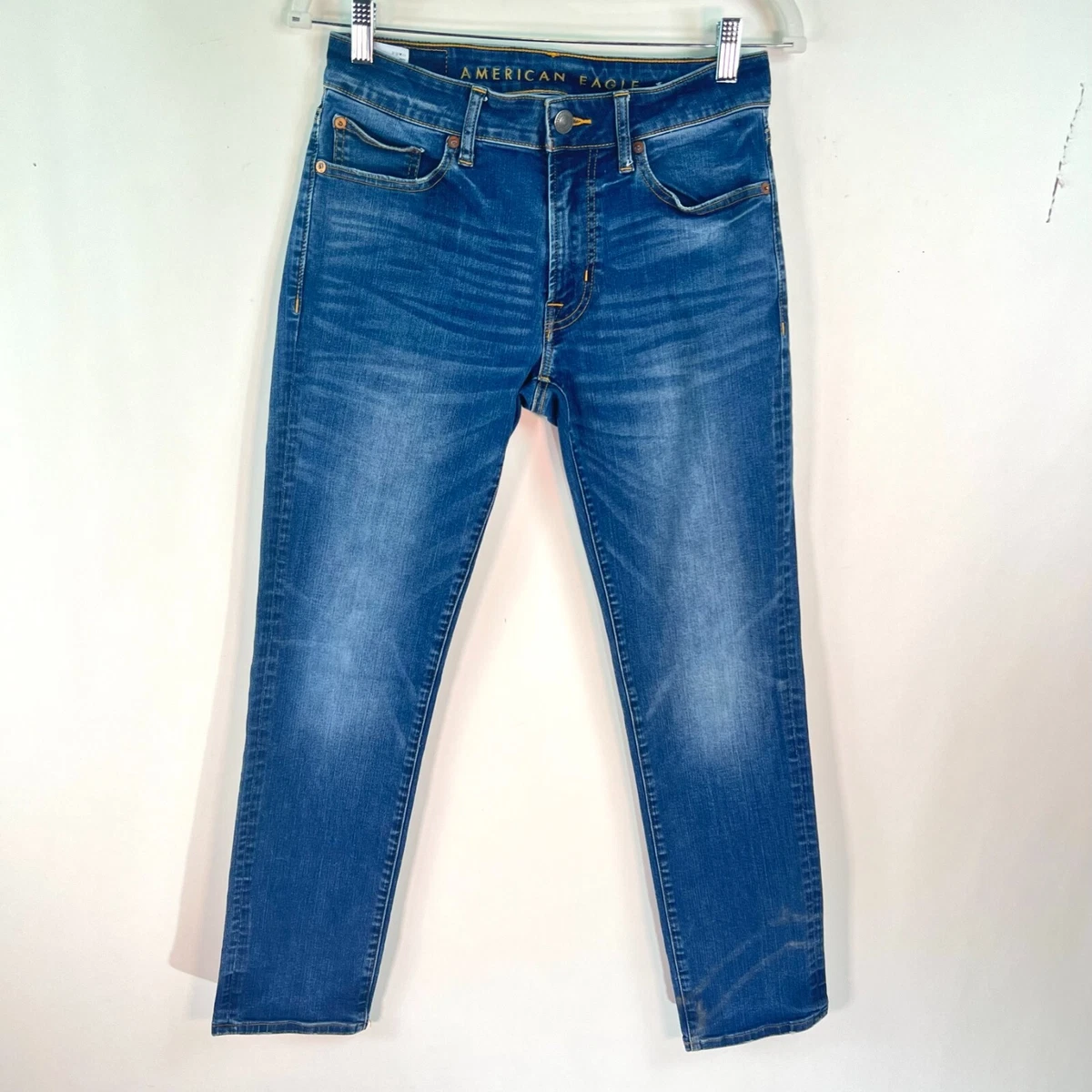 American Eagle Flex Jeans Mens Size 29X30 Blue Straight Leg Mid Rise Flex Jeans