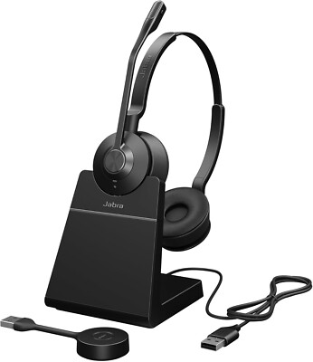Jabra Engage 55 Stereo UC Headset + Ladestation On Ear Kopfhörer USB-A