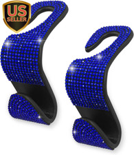 2PCS Car Seat Hooks, Bling Car Rhinestone Headrest Hooks, Universal Bling Car...
