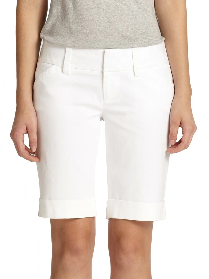 Bermudas blancas Alice & Olivia Cady talla 2 nuevas con etiquetas precio de venta sugerido por el fabricante 198 USD NUEVAS