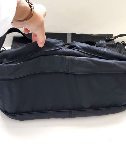 Leder 15" Laptop Trage Schulter/Kuriertasche 16,5"x13"x4" 7 Taschen, schwarz - Bild 9 von 13