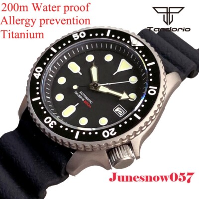 Titanium 41MM Tandorio 20ATM Sterile Watch Japan NH35A Movt Men Sapphire Glass