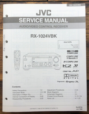 JVC RX-1024 VBK Receiver Service Manual *Original* | eBay