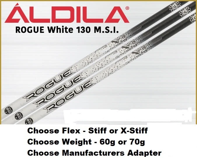 Aldila Rogue weiß 130MSI Fairway Holzschaft - wählen Sie Flex & Adapter
