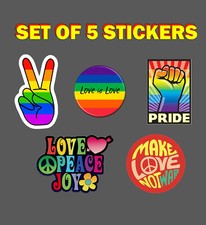 Set of 5 prank magnetic bumper stickers magnets funny hilarious I love gay porn