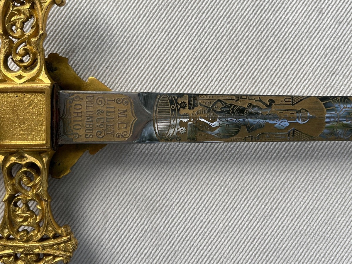 Antique Masonic Ceremonial Knights Templar Sword by M.C Lilley