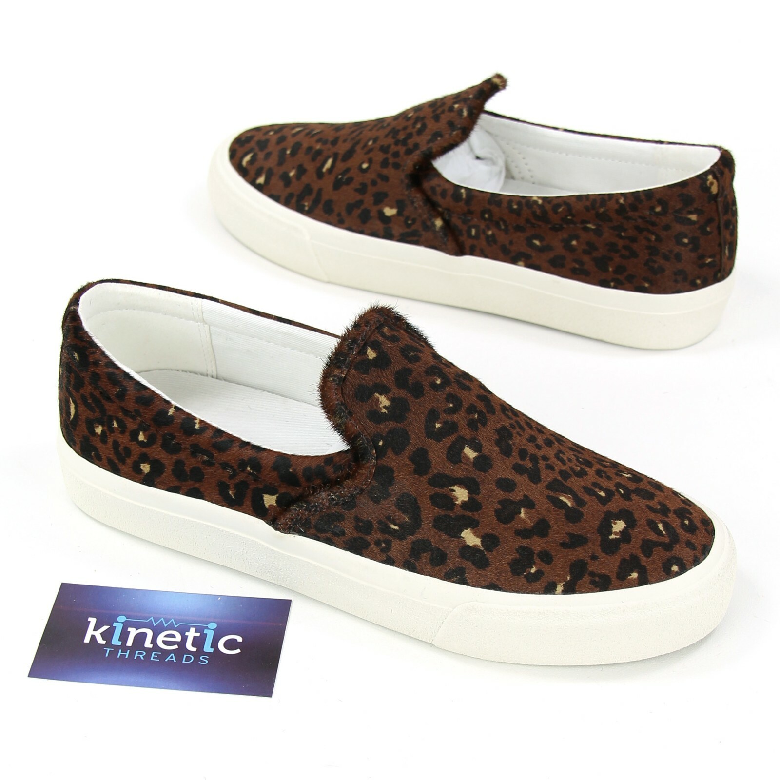 NEW Madewell Sidewalk Slip On Painted Leopard Calf Hair Sneakers Womens Sz  8M | eBay