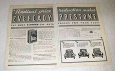 1933 Eveready Prestone Anti-Freeze Ad - Radical