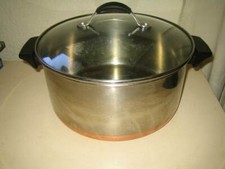 Vintage 6 qt Revere Ware Stock Pot, Soup Kettle~Very Good Condition~Made in USA