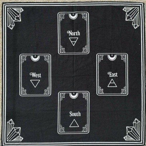 70x70" Pentagram Triple Moon Altar Cloth Cotton Gothic Wiccan Pagan Table Cloth - Picture 20 of 25