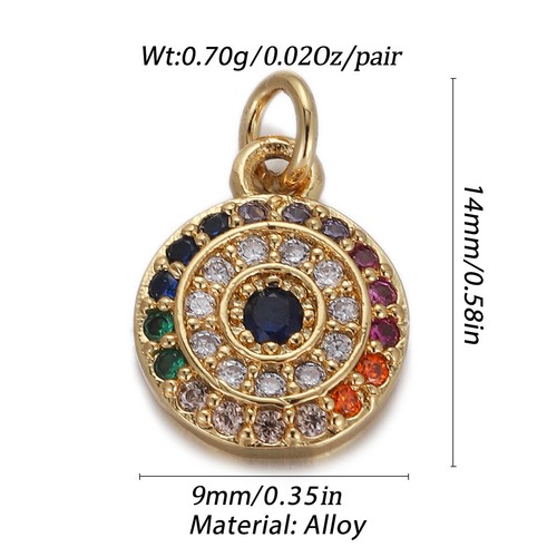 Zircon Mushroom Heart Butterfly Bow Star Moon Gemstone Connector Charm Beads DIY - Picture 54 of 127