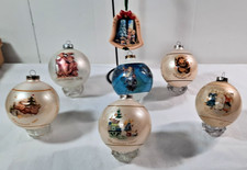 Vintage Schmid Christmas Ball Ornaments Hummel Lot of 7 various years