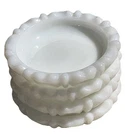 Anchor Hocking Vintage 1950s Lot Of 4 Milk Glass 4” Ashtrays Thumbprint Pattern