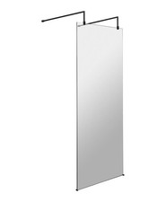 Image of Balterley 8mm Glass Wetroom Screen with Arms & Feet - Choice of Colour and Size