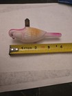 Antique Milk Glass Figural Bird Christmas Light Bulb Japan Pink White 1930s Vtg — photo 6