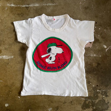 1971 VINTAGE 70s SNOOPY HOME RUN KING BASEBALL T-SHIRT KID SIZE ADULT SIZE XXS