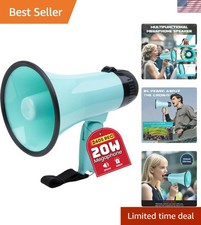 20W Megaphone Bullhorn, Built in Siren  240s Recording, 5.4" 8.6" Portable M...