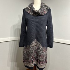 Anthropologie Moth Cotton-Wool Intarsia Tunic/ Mini Dress, Sz M