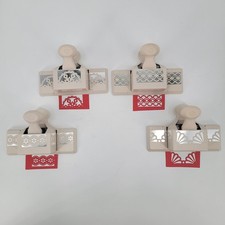 Lot of 4 Martha Stewart Large Deep Edge Punches-Fan Snowflake Lattice Doily EUC