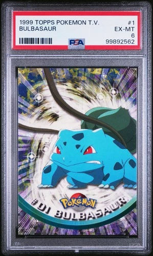 1999 TOPPS POKEMON TV #1 BULBASAUR PSA 6