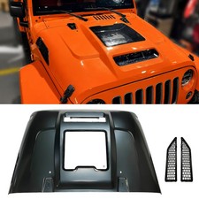Replacement Hood Steel Vented Heat Dispersion For 2007-2018 Jeep Wrangler Jk Jku