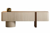 Elegantes Tv-Lowboard Mit Ribbeldesign Und Modernen Akzenten