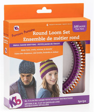 Premium Round Knitting Loom Set 3 Pc 3/8 Gauge 64 72 80 Pegs With Hook