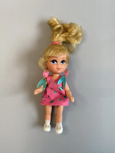 Vintage 1967 Mattel Littel Kiddles Swingy Skediddler Doll Outfit Earrings #3789