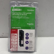 NEW Square D HOM120PDFC Arc Fault Circuit Breaker CAFI / GFI 20A Single Pole