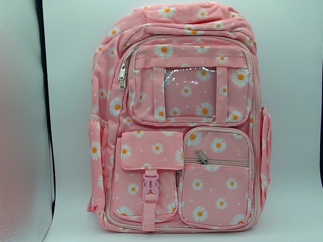 Kouxunt Pink Daisy Backpack For Girls Women Teens School Bag