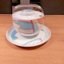 Rosenthal Century New Wave Porzellan Geschirr Sauciere mit Unterteller neuwertig