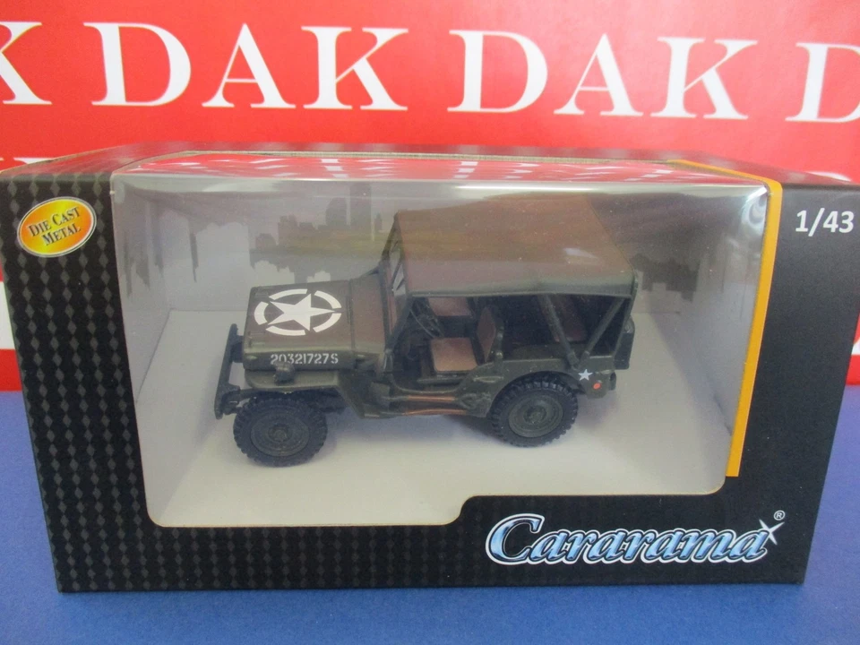 Die cast 1/43 Modellino Auto Jeep Willys 4x4 with Soft Top by Cararama - Immagine 4 di 4