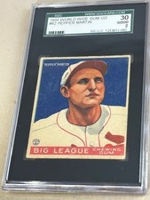 1933 WORLD WIDE GUM CO. #62 PEPPER MARTIN SGC 30 GOOD 2 ST LOUIS CARDINALS