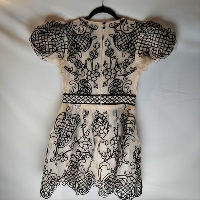 maeve embroidered mini dress Alemais Women's Maeve Embroidered Mini Dress