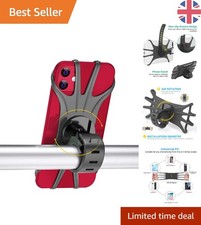 Secure Bike Phone Mount with Adjustable Silicone Design for iPhone & Samsung