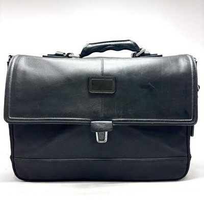 TUMI  Briefcase Business bag Leather Nylon  Men's Black